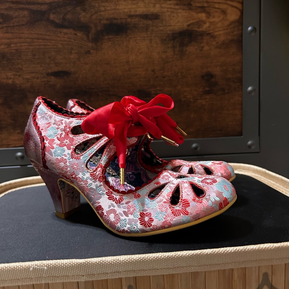 Irregular choice floral heels